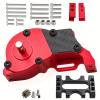 Rc Drift Cars Parts for Axial for SCX10 for LCG for SCX10 II III 1/10 Metal Aluminum Transmission Upgrade Kit Complete Gearbox Assembly RC Parts(Red) view 1