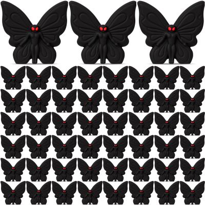 Chunful 50 Pcs Mini Mothman Figurines Tiny Moth Man Figures Bulk Small Mothman Statue Cute Cryptid Creature for Cake Garden Window Desktop Decor Hide Seek Birthday Party Gifts Collectibles