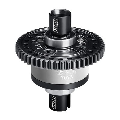 20CrMnTi Steel + 7075 Alloy 51T Center Complete Differential for Traxxas 1/8 4WD Sledge Monster Truck 95076-4 Upgrades - Silver