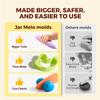 Jar Melo Dough Tool Set, 13 Pcs Farm Dough Tools for Kids Ages 2+, Dough Accessories Includes Cutters, Roller, Safety Scissors, Animal Molds and Veggie Board. Preschool Arts & Crafts Toy view 4