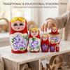 Faroby Nesting Dolls, 5-Layer Wooden Russian Matryoshka Dolls for Kids, Traditional Folk Art Home Decor & Present, Russian Nesting view 2