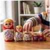 Faroby Nesting Dolls, 5-Layer Wooden Russian Matryoshka Dolls for Kids, Traditional Folk Art Home Decor & Present, Russian Nesting view 3