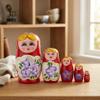 Faroby Nesting Dolls, 5-Layer Wooden Russian Matryoshka Dolls for Kids, Traditional Folk Art Home Decor & Present, Russian Nesting view 4