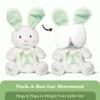 Dimple Mila Peek-a-Boo Bunny Stuffed Animal Interactive Easter Bunny Plush with Singing Songs Easter Basket Stuffer for Toddlers Baby Easter Gift for Kids, Girls & Boys Ages 0+, Mint Green view 3
