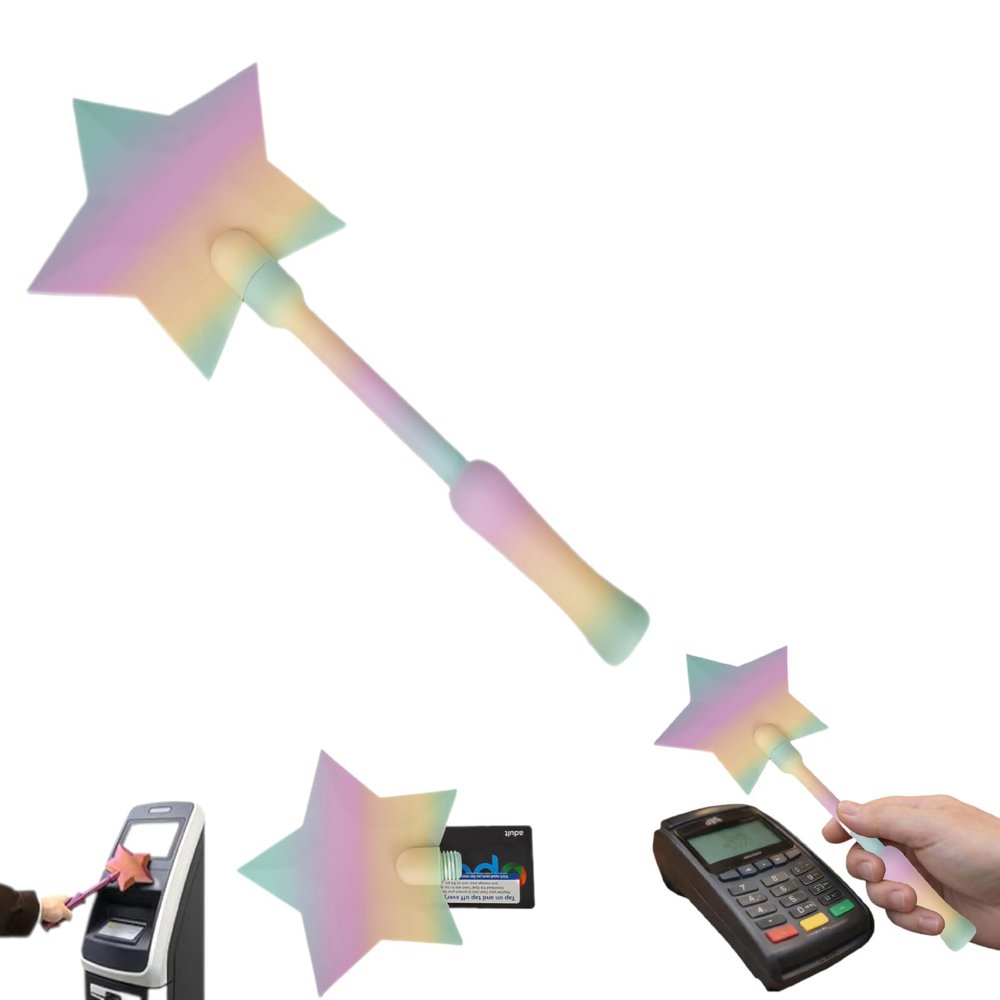 2026 New Fairy Pay Wand, Magic Wand Credit Card Holder, Fairy Wand Credit Card Holder, 3D Printed Tap to Pay Wan, Fun Novelty Gift, 14.57 in, Fun Fantasy Gift for Magic Lovers (Candy Colors)