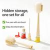 5 in 1 Bottle Cleaning Brush Set, Multifunctional Bottles Cleaning Kit, Water Bottle Cleaner and Straw Cleaner Brush, Cap, Straw & Nipple Brushes, Replaceable Sponge Head (Orange) view 2