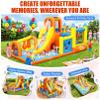 AKEYDIY Inflatable Water Slide Bounce House for Kids 3-12, 15FT Mega Water Slide Park w/Long Slide, Obstacle Course, Jumping, Pool, Hoop, Water Cannon, Backyard Blow Up Waterslide (Obstacle Splash) view 2