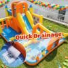 AKEYDIY Inflatable Water Slide Bounce House for Kids 3-12, 15FT Mega Water Slide Park w/Long Slide, Obstacle Course, Jumping, Pool, Hoop, Water Cannon, Backyard Blow Up Waterslide (Obstacle Splash) view 4