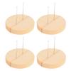 Abaodam 4pcs Wooden Doll Stand Set for Needle Felting and Crochet Dolls with Double Metal Needle Holder on Natural Wood Base Support for Crafting and Collectible Display view 1