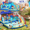 AKEYDIY Inflatable Water Slide Bounce House for Kids 3-12, 15FT Mega Water Slide Park w/Long Slide, Climbing, Jumping, 2 Splash Pool, Hoop, Water Cannon, Backyard Blow Up Waterslide (Castle Splash) view 3