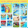 AKEYDIY Inflatable Water Slide Bounce House for Kids 3-12, 15FT Mega Water Slide Park w/Long Slide, Climbing, Jumping, 2 Splash Pool, Hoop, Water Cannon, Backyard Blow Up Waterslide (Castle Splash) view 4