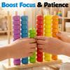 Color Matching Stacking Puzzle Game, 2026 New Wooden Color Match Challenge Game Fast Color Stack Challenge Ring Stack Puzzle with Rings and Racks, Tabletop Brain Teaser for Friend Family (1pcs) view 2