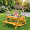 Avenlur Mojave Wooden Picnic & Sand Table for Kids 2-in-1 Outdoor Sensory Play Table with Hidden Sand/Water Compartments, Real Wood Toddler Activity Table with Benches for Backyard Play view 4