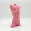 Muscular Man Bodybuilder Bust Statue, Decorative Figurine, Black, Available in Any Color (Pink, 8 inch) view 1