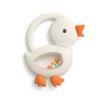 Itzy Ritzy Silicone Rattle Teether - Bitzy Shake Teething Toy with Textured Silicone, Gentle Rattle Sounds & Colorful Dancing Beads for Sensory Play (Goose) view 1