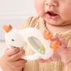 Itzy Ritzy Silicone Rattle Teether - Bitzy Shake Teething Toy with Textured Silicone, Gentle Rattle Sounds & Colorful Dancing Beads for Sensory Play (Goose) view 3