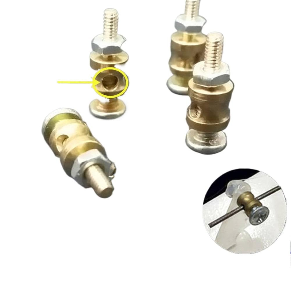 100pcs RC Airplane Pushrod Linkage Stopper Servo Connectors Adjustable 1.5mm Diameter Compatible with RC Helicopter(20 Sets)