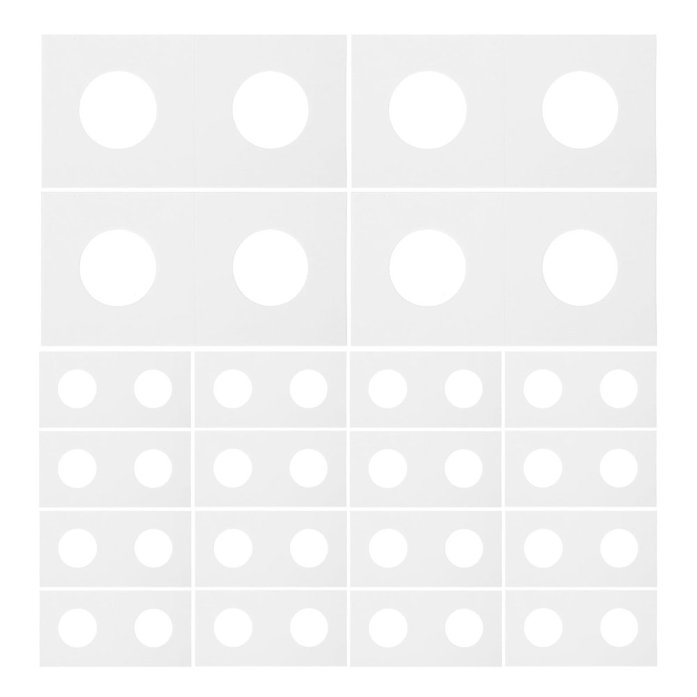 Beaupretty 100pcs Coin Holders Paper Coin Flips for Quarters 25mm Organizer Protective Collection Supplies for Hobbyists