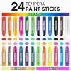 48 Pack Tempera Paint Sticks,24 Colors Washable Paint Sticks for Kids,Non-Toxic,90s Quick Drying, Allergen Free and High Coverage Solid Tempera Paint Stick,Ideal Gifts for Kids and Toddlers view 3
