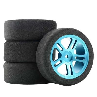 Rc Upgrade Components For Wltoys 144001 124019 124017 A959 1/16 1/14 1/12 4pcs Parts On Road Foam Tyres 68MM Wheel For Fit 12MM Hex Remotre Contrl Cars(Blue)