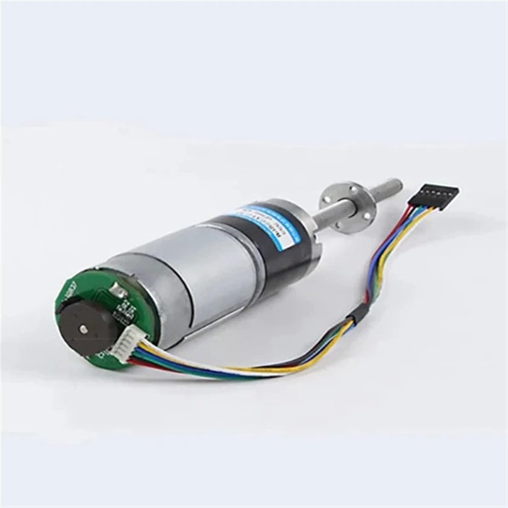 12v 24v DC Planetary Gear Motor with Encoder Shaft M8 Threaded Screw Rod Large Torque MY36GP-555(12VMotor and Bracket,296RPM 100MM)