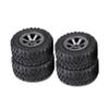 4Pcs 1:16 Scale Rubber Crawler Tires Compatible With RC Military Trucks, Remote Control Cars, Off-Road Vehicles And Similar 1/16 Model Accessories view 1
