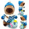 11Pcs Capybara Plush Toy, Capybara Stuffed Animal with 10 Clothes and Accessories, 10 inch Super Soft Capybara Toys for Kids Girls Boys, Role Play Dress Up Gifts (Blue) view 2