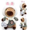 11Pcs Capybara Plush Toy, Capybara Stuffed Animal with 10 Clothes and Accessories, 10 inch Super Soft Capybara Toys for Kids Girls Boys, Role Play Dress Up Gifts (Blue) view 3