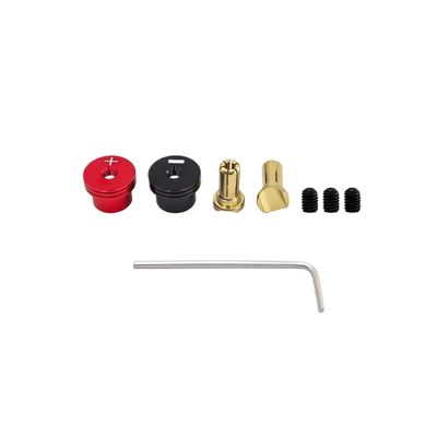 4.0mm and 5.0mm Brass Bullet Banana Plug Connectors with Metal Heat Sink Compatible with RC Model Cars, Trucks, and Crawlers(5mm)