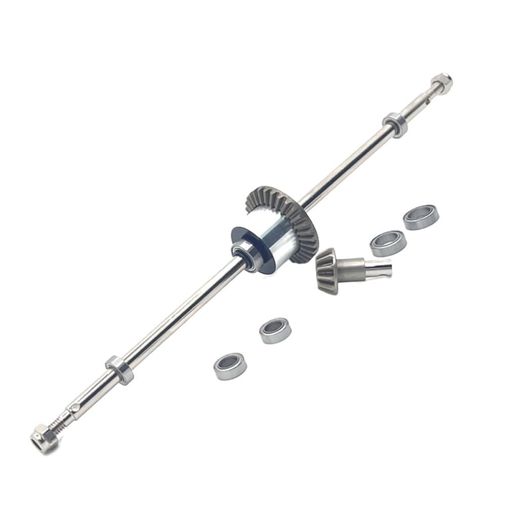 MIGHTY SCAPERS Metal Rear Axle Straight Replacement Part Compatible with MN128 MN86 G500 1/12 Scale Remote Control Cars