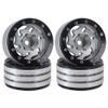 4PCS 1.9" Metal Beadlock Wheel Hubs with Hole Design Compatible with, TRX6, Yikong, and 1/10 Scale RC Crawlers(Silver) view 1