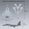 Eairsoky 1:100 Scale F-15C Eagle Die cast Model Air Superiority Fighter USAF Tactical Metal Aircraft Models for Collection or Gift 9046 view 2