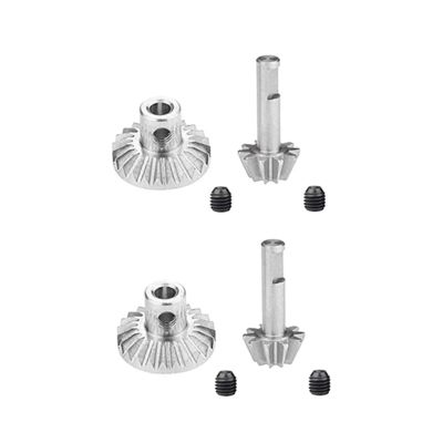 Rc Upgrade Components For WPL D12 B24 B36 C14 C24 For MN D90 D98 D99 For MN99S 1/2/4 Pairs Metal Rear Axle Gear Drive Shaft Gear Set Accessories Parts(Silver,2 pcs)