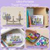 STEM MATCH Magnetic Tiles Travel Toys Kids: 48PCS 3-in-1 Journey Blocks Set view 3