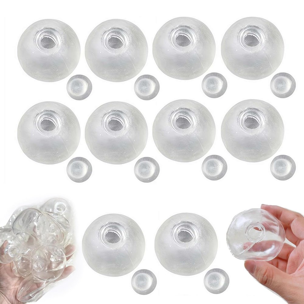 10PCS DIY Stress Ball Making Kit,Milky Blank Skins Empty Stress Ball DIY Kit,Vacuum Squeezing Stressing Balls Making Kits,Make Your Own Fidget Pressure Balls for Adults,4cm