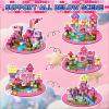 300PCS Magnetic Blocks Building Toys for Kids - 0.8in Magnet Cubes Cherry Blossom Forest Theme Toddler Toys, STEM Preschool Educational Sensory Construction Set, Birthday Gifts for Boys Girls Age 3-8 view 3