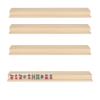 4pcs Wooden Mahjong Racks with Pushers, 17.32in/44cm Wood American Mah Jong Tile Rack Holder Set All-in-One Tile Rack & Pusher Combo Modern Table Game Accessories for Home Club Use view 1