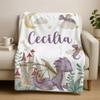 GiftsFourSeasons Personalized Baby Blanket for Girls Boys - Custom Dragon Blanket with Name Stroller Crib Decor - Swaddle Throw for Toddlers Infants Newborns Nursery - 30"x40"-Toddlers/Pets Size view 2