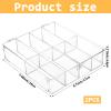 2 Pcs Hair Accessories Organizers with 8 Compartments and Lids Clear Storage Boxes for Headbands Bows Clip Scrunchies Hair Tie Organizer for Bathroom Bedroom Vanity Countertop view 2