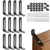 12 Pack Furniture Anchors for Baby Proofing, Anti Tip Furniture Anchors Kit(450lb), Furniture Wall Anchor for Dresser, Cabinet & Bookcase, Earthquake, Baby & Pet Safety in Nursery, Living Room (Black) view 1