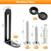 12 Pack Furniture Anchors for Baby Proofing, Anti Tip Furniture Anchors Kit(450lb), Furniture Wall Anchor for Dresser, Cabinet & Bookcase, Earthquake, Baby & Pet Safety in Nursery, Living Room (Black) view 2