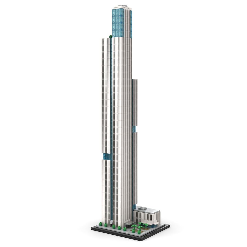 Aetheria Architecture Financial City Tower Landmark Building Set, 1:800 Modular Skyline Street View House Construction Bricks Home Deco Collection for Adult, Designed by SPBrix - 1780 Pieces