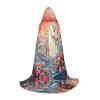 WBQLSL Horses in the River Printed hooded cape robe, holiday party costume for teens, ideal for cosplay and cosplay view 1