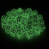 20 Pack Glow in the Dark Dice, 15mm 6-Sided D6 Dice with Rounded Corners, Black Pips Luminous Game Dice for Board Games, Parties & Bar Games view 4