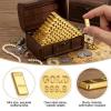 100PCS Tiny Fake Gold Bar for Crafts and Dollhouse Miniatures, Shiny Novelty Item for Fairy Garden, Micro Landscaping, Christmas, and Chinese New Year Decorations view 3