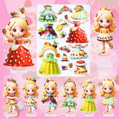 PainZieteg Cake Elf Magnetic Dress Up Dolls Princess DIY Paper Doll Set