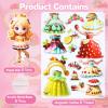 PainZieteg Cake Elf Magnetic Dress Up Dolls Princess DIY Paper Doll Set view 4