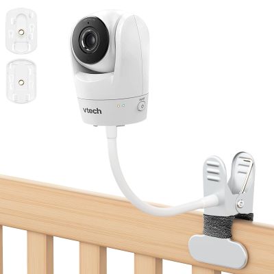 Flexible Baby Monitor Mount for Vtech VM819 /VM901 /Advanced HQ Max /VM919 /VM924 /VM320 /VM350 /VM546 /VM818 /VM923 etc, Baby Monitor Clip Clamp Mount No Drilling, No Wall Damage, Portable Design