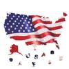 WOODS STORY Patriotic Wooden United States Puzzle with American Flag - XL United States Wooden Patriotic Puzzles for Adults - 50 States USA Map Puzzle - American Flag Puzzle for Family view 1