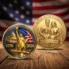 Custom USA 250th Anniversary Commemorative Coin, 250th, 250 Years of Freedom Metal Coin, America Patriot Gift, Eagle & Patriotic Symbols for Celebration Independence Day A06 view 1